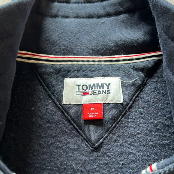 Tommy Jeans 1/4 Zip Sweater (Green/Blue/Red) - Men’s M - Picture 4 of 9